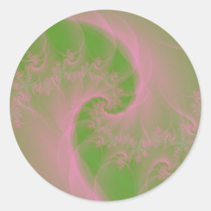 Sticker rond vert Twist