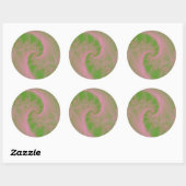 Sticker rond vert Twist (Feuille)