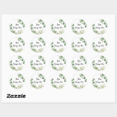 Sticker Rond Vert vert rustique (Feuille)