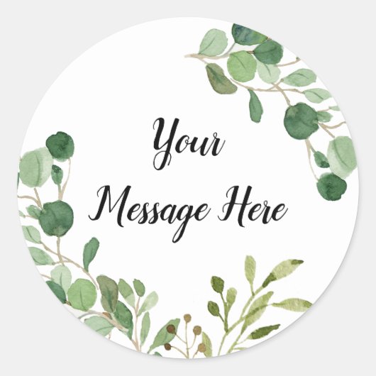 Sticker Rond Vert vert rustique (Devant)