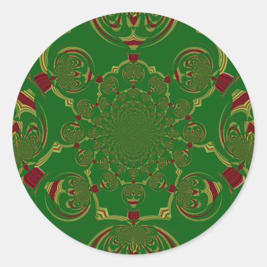 Sticker Rond Vert vintage (Devant)