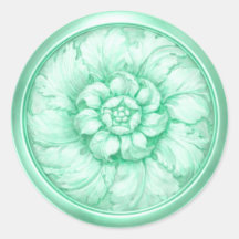 Vert Vintage Look Baroque Relief 10