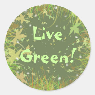 Sticker Rond Vert vivant !