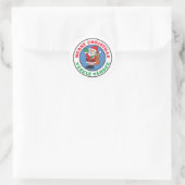 Sticker Rond Vesele Vanoce Tchèque Noël Père Noël (Sac)