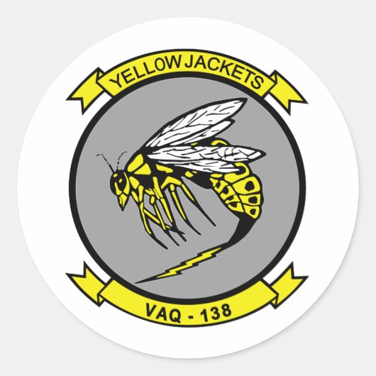 Sticker Rond Veste Jaune VAQ-138 (Devant)