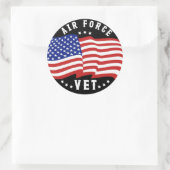 Sticker Rond Vet de la Force aérienne (Sac)