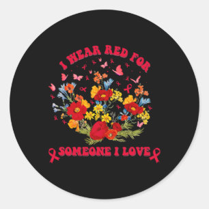 Sticker Rond vêtement de sensibilisation au cancer du sang fleu