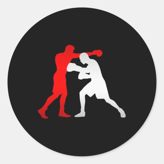Sticker Rond Vêtements de boxe - Boxe (Devant)
