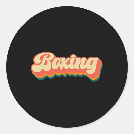 Sticker Rond Vêtements de boxe - Boxe 3 (Devant)