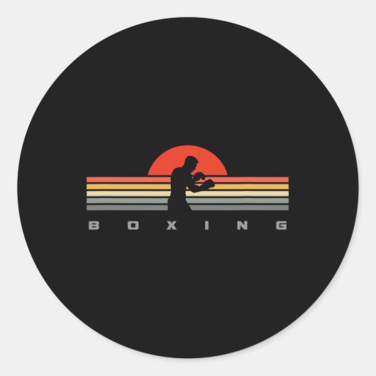 Sticker Rond Vêtements de boxe - Boxe 5 (Devant)
