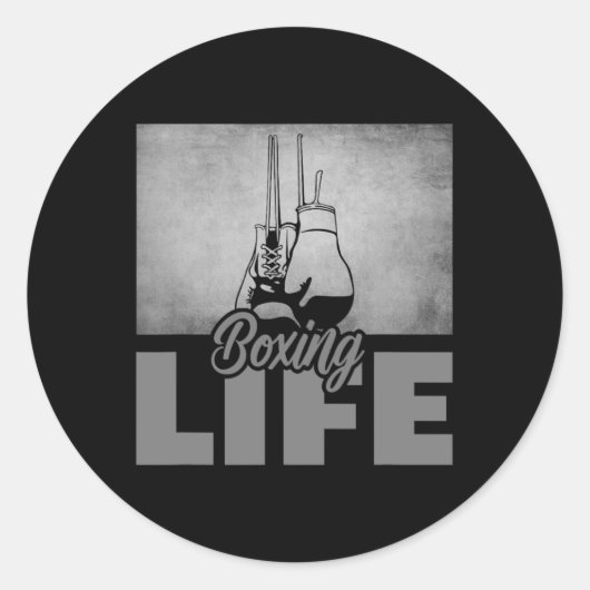Sticker Rond Vêtements de boxe - Boxe 6 (Devant)