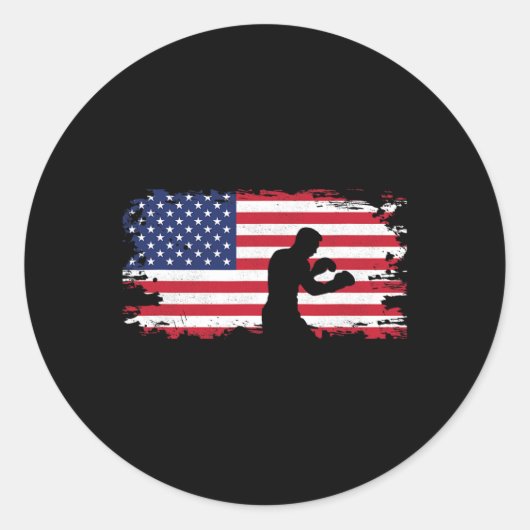 Sticker Rond Vêtements de boxe - Boxer Femmes (Devant)