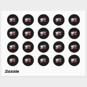 Sticker Rond Vêtements de boxe Drapeau Américain - Boxe  (Feuille)