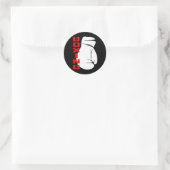Sticker Rond Vêtements de boxe - Entraînement de boxe (Sac)