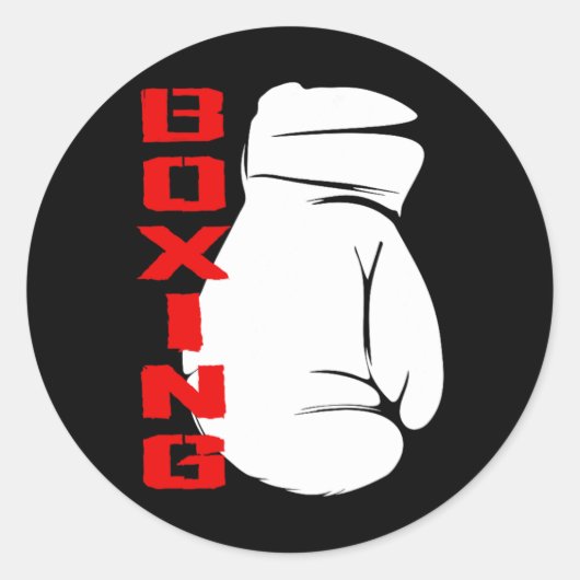 Sticker Rond Vêtements de boxe - Entraînement de boxe (Devant)