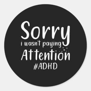 Sticker Rond Vêtements de guerrier de sensibilisation au TDAH C
