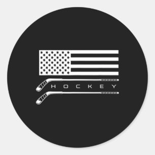 Sticker Rond Vêtements de hockey - Hockey Joueur de hockey sur 