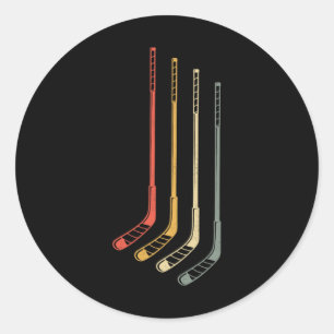 Sticker Rond Vêtements de hockey - Hockey Joueur de hockey sur
