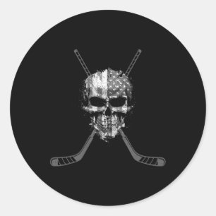 Sticker Rond Vêtements de hockey - Hockey Joueur de hockey sur