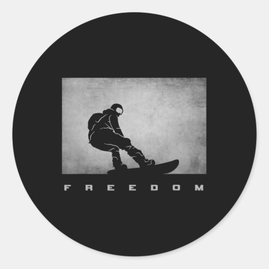 Sticker Rond Vêtements de snowboard - Snowboard Snowboarder Sno (Devant)