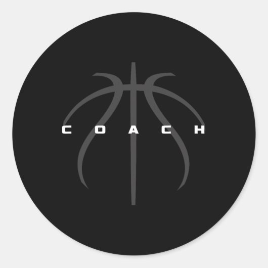 Sticker Rond Vêtements d'entraîneurs de basket-ball - Entraîneu (Devant)