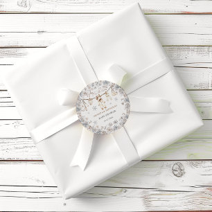 Sticker Rond Vêtements d'hiver Bébé Froid à l'extérieur du Baby