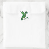 Sticker Rond Vêtements Dragon 34 (Sac)