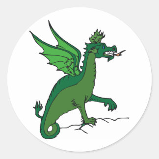 Sticker Rond Vêtements Dragon 34
