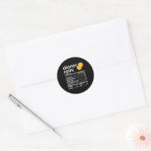 Sticker Rond Vêtements drôles de faits nutritionnels de petits (Enveloppe)