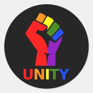 Sticker Rond Vêtements gay pride - Lgbt Résiste Chemise Et Vête