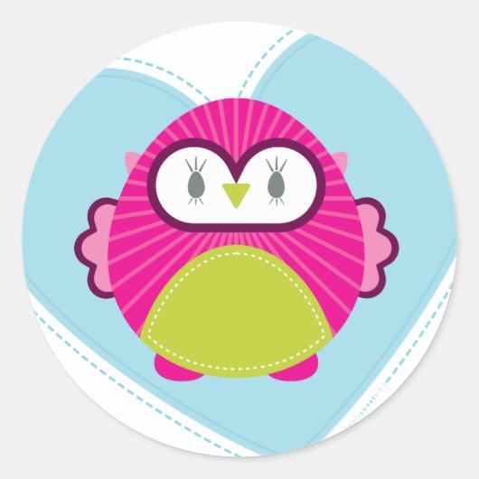 Sticker Rond VÊTEMENTS :: hibou - hoot (Devant)