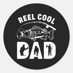 Sticker Rond Vêtements Moulin à Pêche Drôle Papa Cool Fête des 