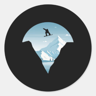 Sticker Rond Vêtements Snowboard Pour Snowboarders Uni-kids Noi