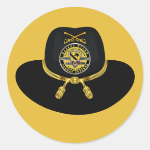 Sticker Rond Vétéran de la 1re division de cavalerie de la temp
