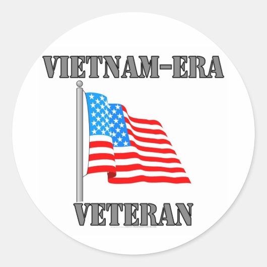 Sticker Rond vétéran de l'ère vietnamienne (Devant)