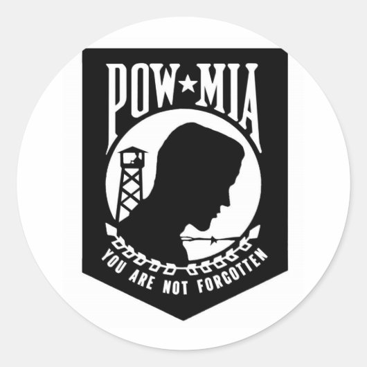 Sticker Rond Vétéran/POW (Devant)