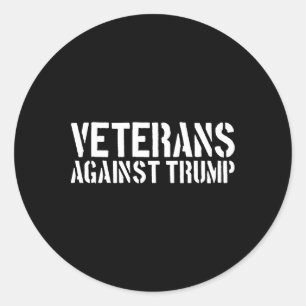 Sticker Rond Vétérans contre Trump Anti-trump Vétérans contre