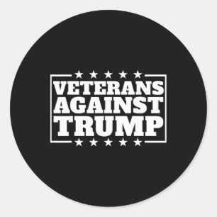 Sticker Rond Vétérans contre Trump Anti-trump Vétérans contre