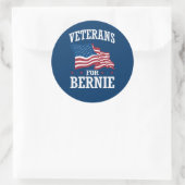 STICKER ROND VÉTÉRANS POUR BERNIE SANDERS (Sac)
