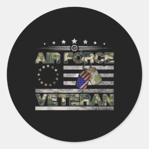 Sticker Rond Vétérinaire de l'armée de l'air américaine Chemise