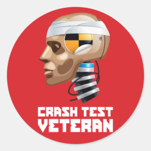 Sticker Rond Vétérinaire du test de collision