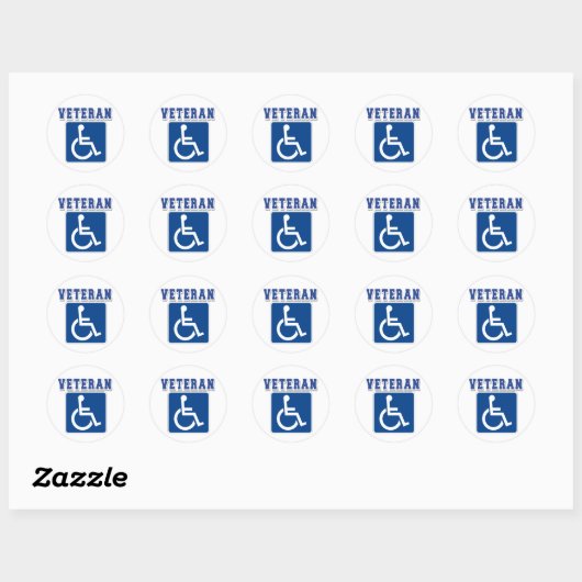 Sticker Rond Vétérinaire handicapé handicapé (Feuille)