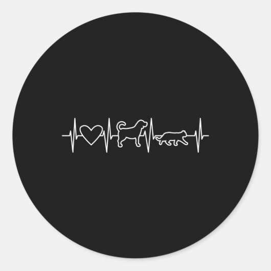 Sticker Rond Vétérinaire Vet Tech Animal (Devant)