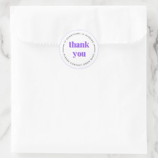 Sticker Rond Veuillez Contacter Door Dash Merci