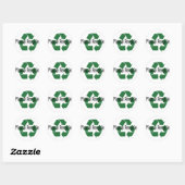 Sticker Rond Veuillez recycler l'autocollant (Feuille)