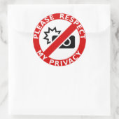 Sticker Rond Veuillez respecter ma vie privée (Sac)
