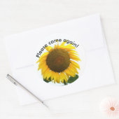 Sticker Rond Veuillez revenir (Enveloppe)