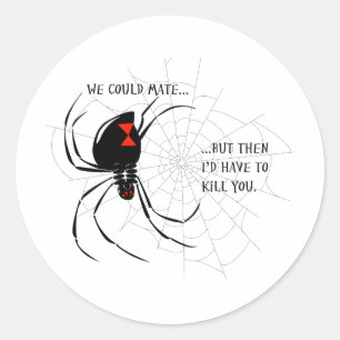 Sticker Rond Veuve noire