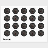 Sticker Rond veuve noire (Feuille)