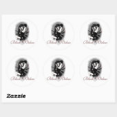 Sticker Rond Veuve noire (Feuille)
